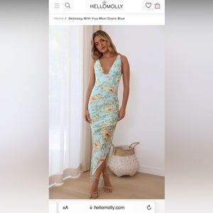 Hello Molly NWT blue maxi dress!